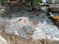 A Saw-Cut Stone Patio