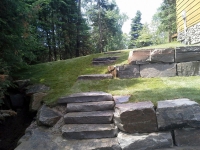 Stairs on Terraced Lawn